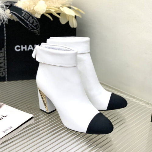 High Quality Luxury Chanel Chunky Heel Ankle Boots – Style 92006 alternate view