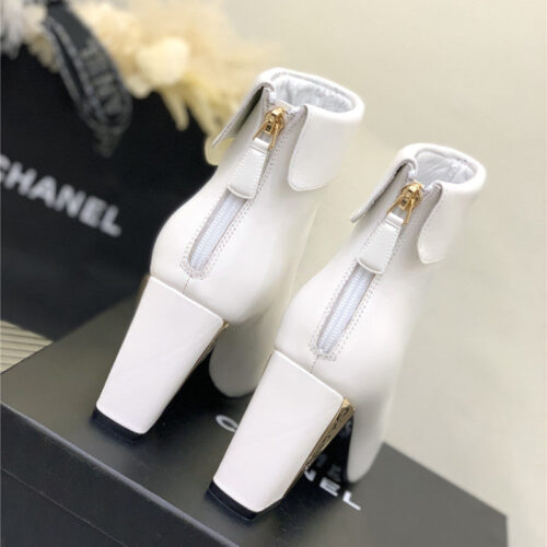 High Quality Luxury Chanel Chunky Heel Ankle Boots – Style 92006 product detail