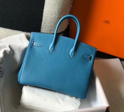 High Quality Luxury Hermes Birkin 25Cm Bag Blue Jean product detail