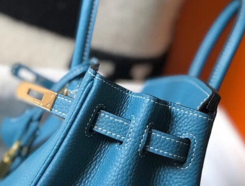 High Quality Luxury Hermes Birkin 25Cm Bag Blue Jean product detail