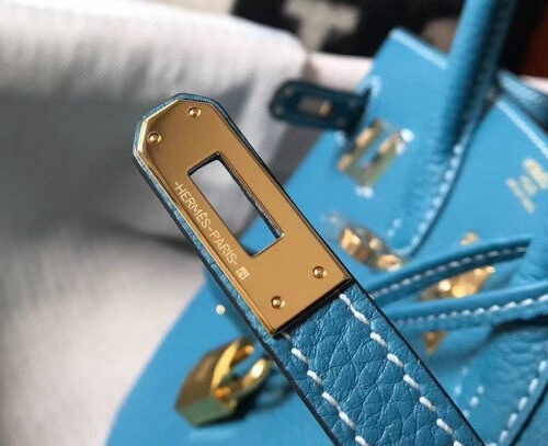 High Quality Luxury Hermes Birkin 25Cm Bag Blue Jean product detail