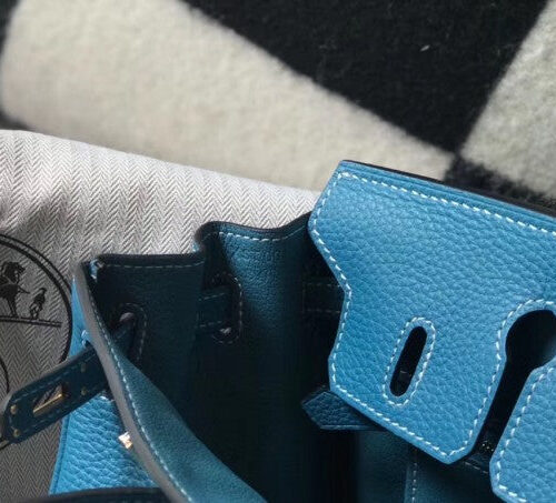 High Quality Luxury Hermes Birkin 25Cm Bag Blue Jean product detail