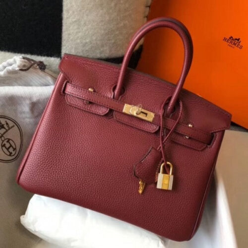 High Quality Luxury Hermes Birkin 25Cm Bag In Bordeaux