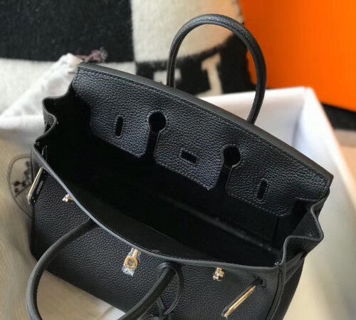 High Quality Luxury Hermes Birkin 25Cm Bag In Black alternate view