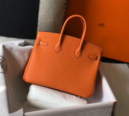 High Quality Luxury Hermes Birkin 25Cm Bag In Orange product detail