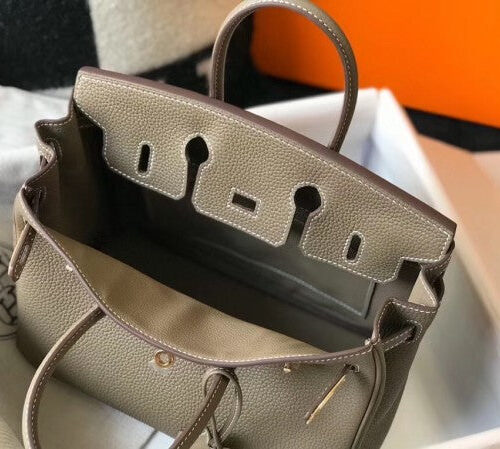 High Quality Luxury Hermes Birkin 25Cm Bag In Taupe alternate view