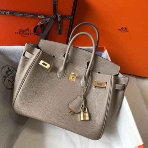High Quality Luxury Hermes Birkin 25Cm Bag In Tourterelle alternate view