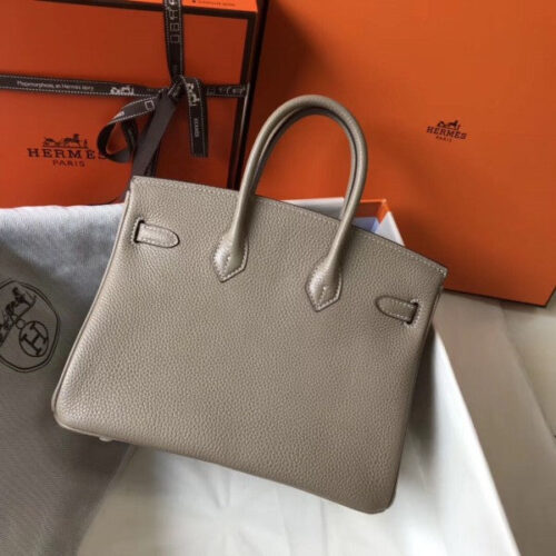 High Quality Luxury Hermes Birkin 25Cm Bag In Tourterelle product detail