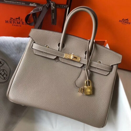 High Quality Luxury Hermes Birkin 25Cm Bag In Tourterelle