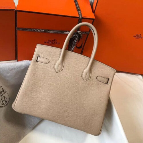 High Quality Luxury Hermes Birkin 30Cm Bag In Argile alternate view