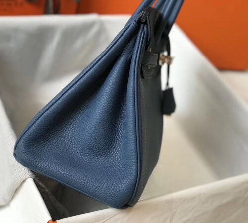 High Quality Luxury Hermes Birkin 30Cm Bag In Blue Agate product detail