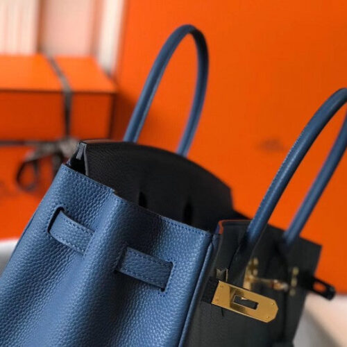 High Quality Luxury Hermes Birkin 30Cm Bag In Blue Agate product detail