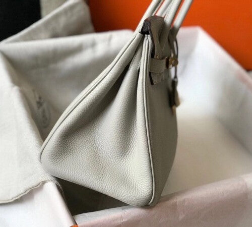 High Quality Luxury Hermes Birkin 30Cm Pearl Grey product detail