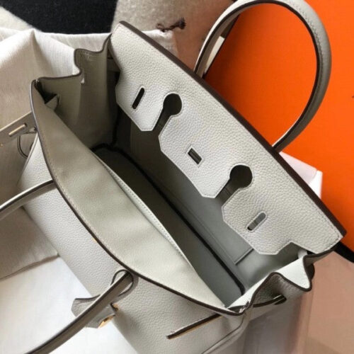 High Quality Luxury Hermes Birkin 30Cm Pearl Grey product detail