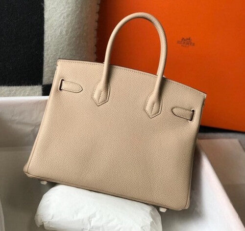 High Quality Luxury Hermes Trench Clemence Birkin 30Cm alternate view