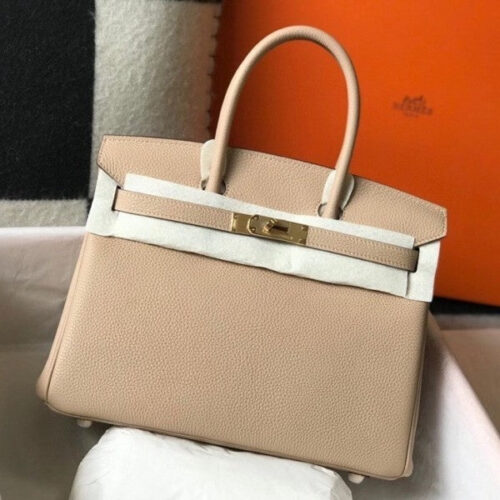 High Quality Luxury Hermes Trench Clemence Birkin 30Cm