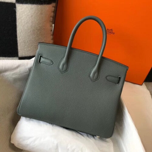 High Quality Luxury Hermes Birkin 30Cm Bag In Vert Amande alternate view