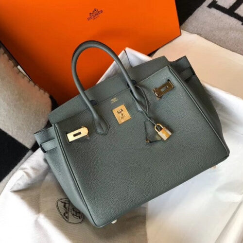 High Quality Luxury Hermes Birkin 30Cm Bag In Vert Amande product detail