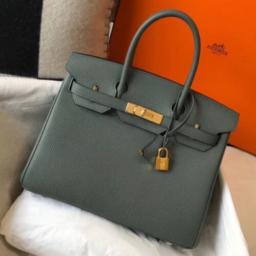 High Quality Luxury Hermes Birkin 30Cm Bag In Vert Amande