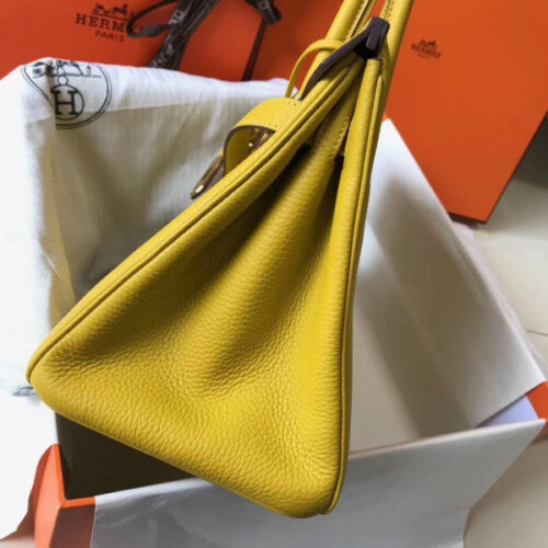 High Quality Luxury Hermes Birkin 30Cm Bag In Yellow product detail
