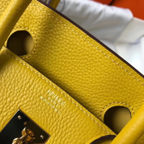 High Quality Luxury Hermes Birkin 30Cm Bag In Yellow product detail