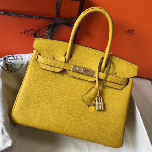 High Quality Luxury Hermes Birkin 30Cm Bag In Yellow