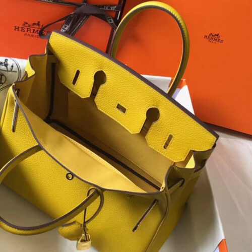 High Quality Luxury Hermes Birkin 30Cm Bag In Yellow product detail
