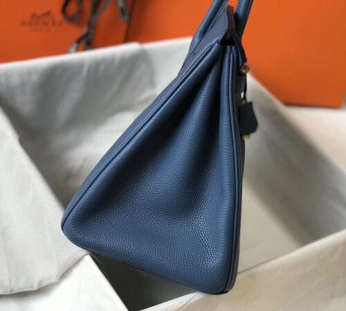 High Quality Luxury Hermes Birkin 35Cm Bag In Blue Agat product detail