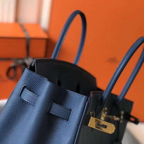 High Quality Luxury Hermes Birkin 35Cm Bag In Blue Agat product detail