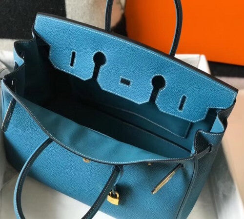 High Quality Luxury Hermes Birkin 35Cm Blue Jean product detail