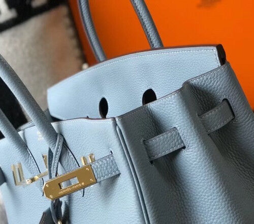 High Quality Luxury Hermes Birkin 35Cm Bag In Blue Lin product detail