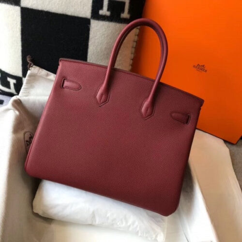 High Quality Luxury Hermes Birkin 35Cm Bag In Bordeaux alternate view