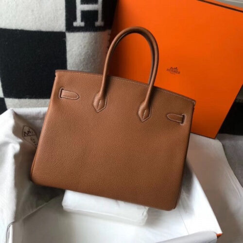 High Quality Luxury Hermes Birkin 35 Bag – Gold Brown Tone product detail