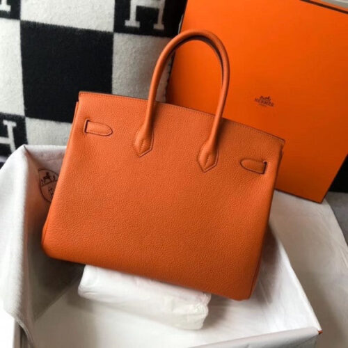 High Quality Luxury Hermes Birkin 35Cm Orange alternate view