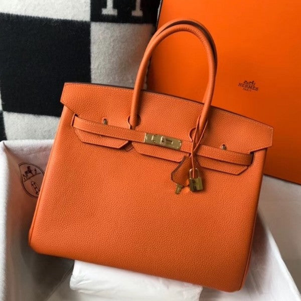 High Quality Luxury Hermes Birkin 35Cm Orange