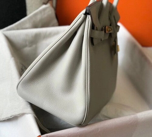 High Quality Luxury Hermes Birkin 35Cm Bag In Pearl Grey product detail