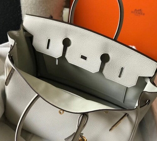 High Quality Luxury Hermes Birkin 35Cm Bag In Pearl Grey product detail