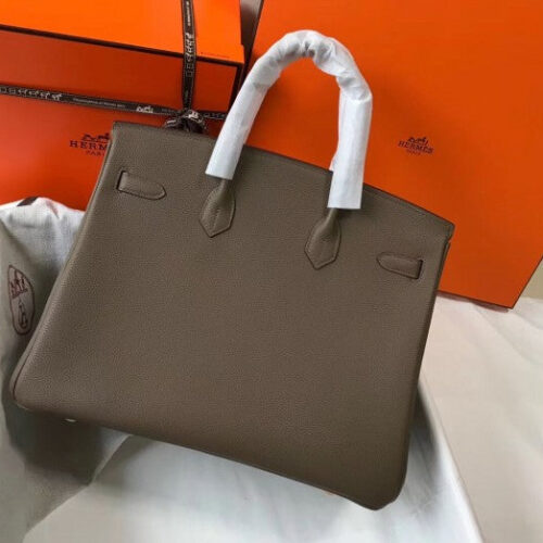 High Quality Luxury Hermes Birkin 35Cm Bag In Taupe alternate view