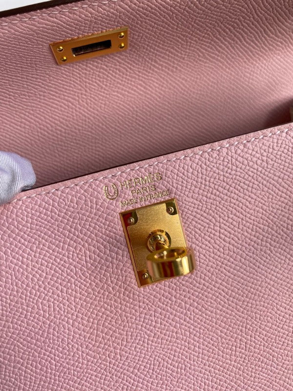 High Quality Luxury Hermes Kelly Sellier 25 Bicolor Bag In Rose Sakura product detail