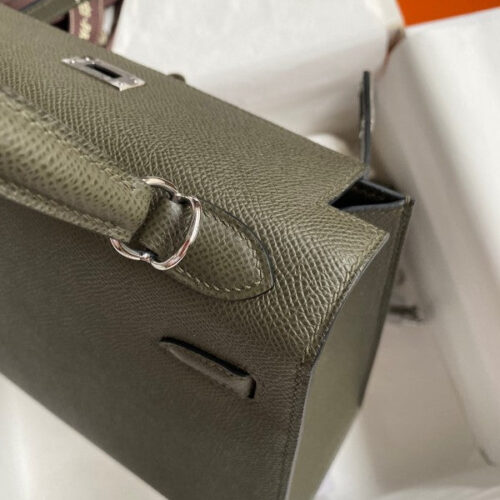 High Quality Luxury Hermes Kelly Sellier 25 In Vert De Gris alternate view