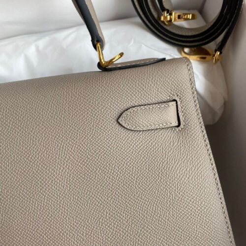 High Quality Luxury Hermes Kelly Sellier 28 Handmade Bag In Gris product detail