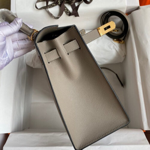 High Quality Luxury Hermes Kelly Sellier 28 Handmade Bag In Gris product detail