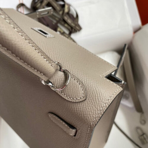 High Quality Luxury Hermes Kelly Sellier 28 Handmade Bag In Gris product detail