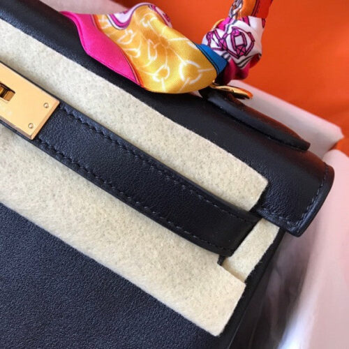 High Quality Luxury Hermes Kelly Retourne 28 Handmade Bag In Black product detail