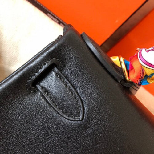 High Quality Luxury Hermes Kelly Retourne 28 Handmade Bag In Black product detail