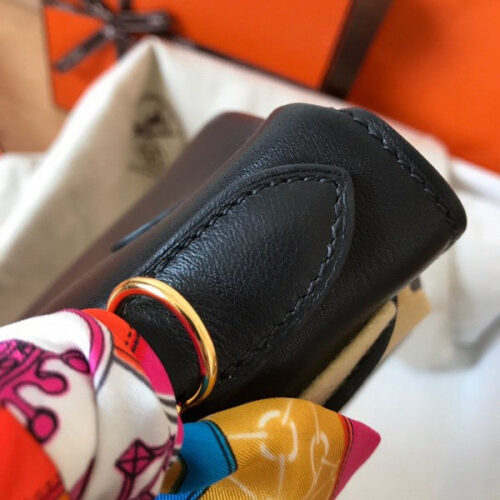 High Quality Luxury Hermes Kelly Retourne 28 Handmade Bag In Black product detail