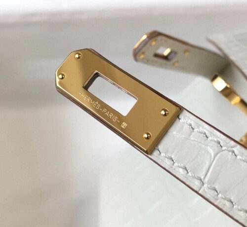 High Quality Luxury Hermes Kelly Mini Ii Bag In Beton Crocodile Leather product detail