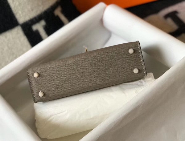 High Quality Luxury Hermes Kelly Mini Ii Bag In Gris product detail