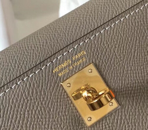 High Quality Luxury Hermes Kelly Mini Ii Bag In Gris product detail