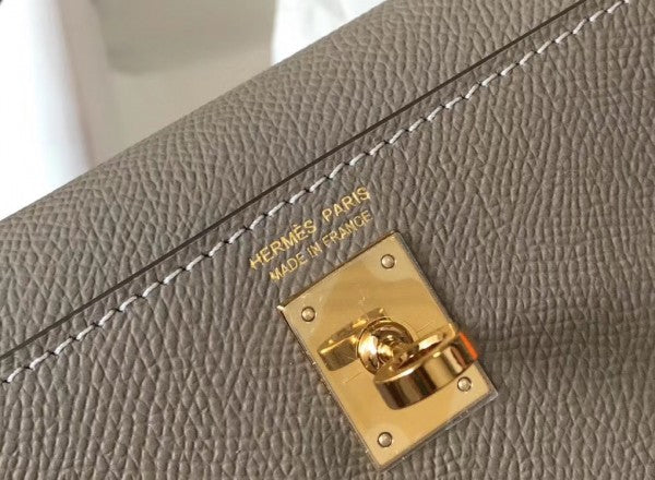 High Quality Luxury Hermes Kelly Mini Ii Bag In Gris product detail